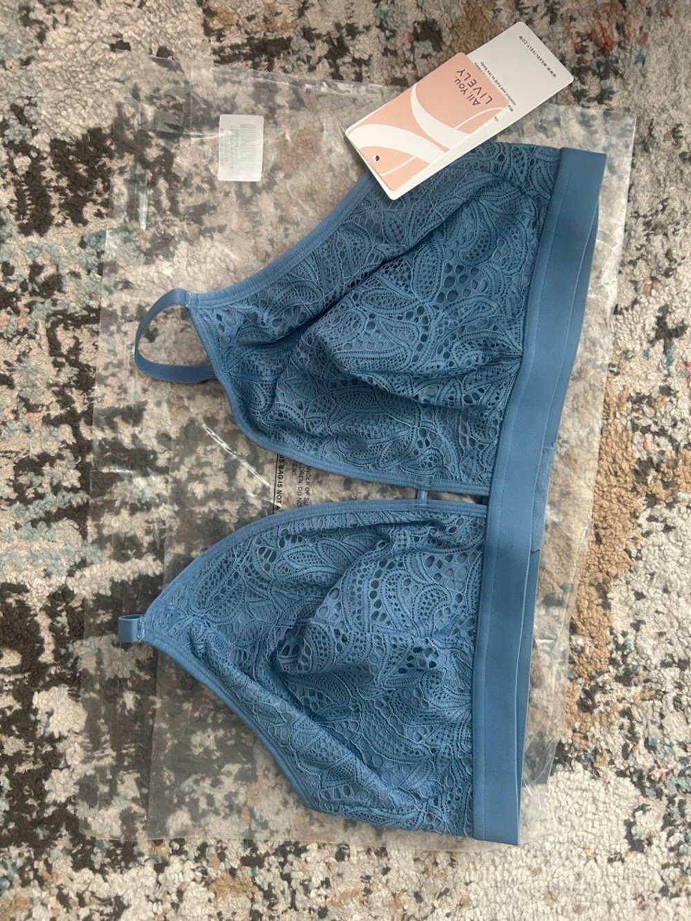 Lively Sky blue Wireless Triangle Bralette